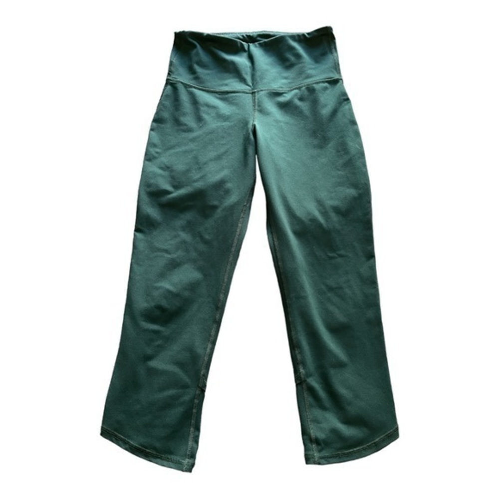 Old Navy Active Go Dry Green Capri Leggings Gym Size Med EUC #2376